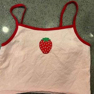 Strawberry Y2K Crop Top Size Large